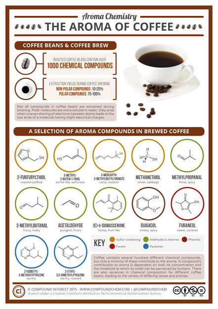 Die chemischen Verbindungen im Aroma des Kaffees