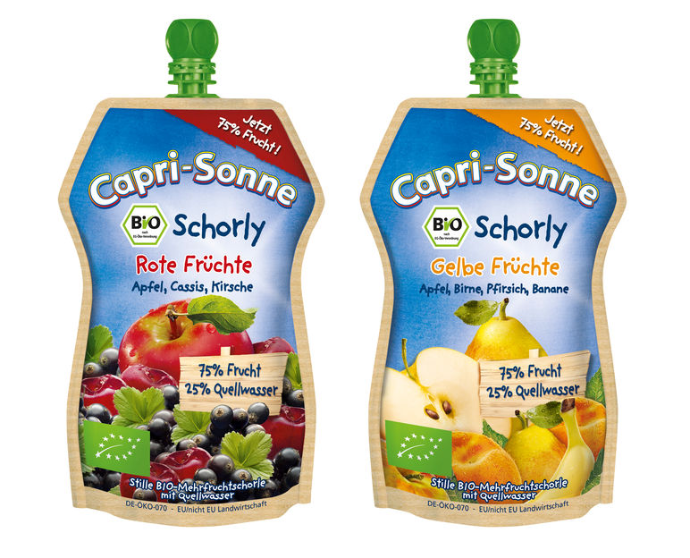 Capri-Sonne investiert in Qualität - Bio-Schorly jetzt mit 75 Prozent Fruchtsaftanteil