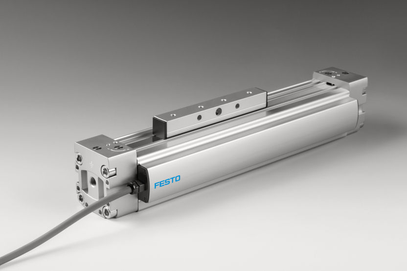 Festo punktet durch innovatives Design - Die Produkte Linearantrieb DDLI, Greifer DHAS, Elektrozylinder ESBF, Magnetventil VSNC und Tec2Screen® wurden ausgezeichnet.