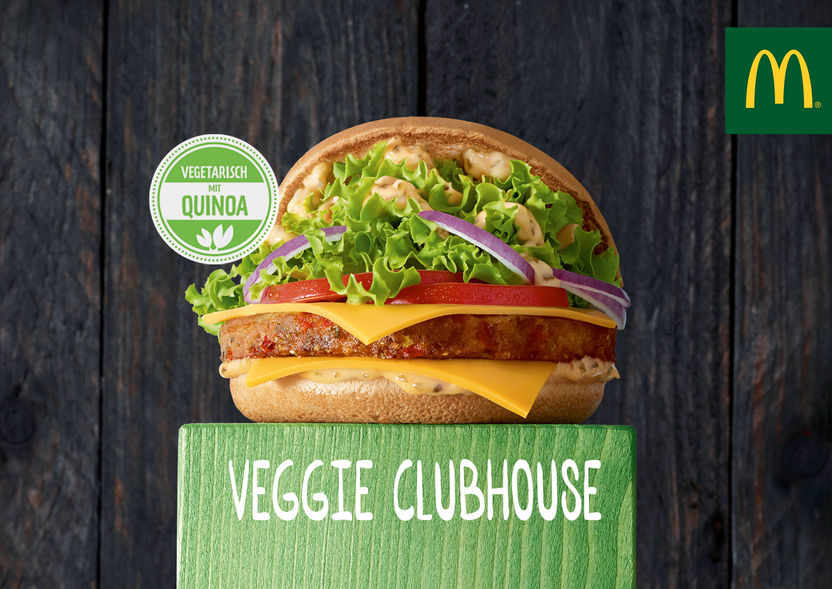 McDonald's präsentiert: Clubhouse jetzt auch vegetarisch - Der Veggie Clubhouse ist der weltweit erste McDonald's Burger mit Quinoa