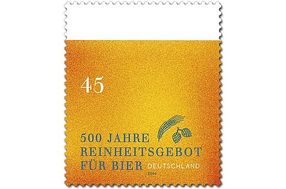 Sonderbriefmarke zum 500-jährigen Jubiläum des Reinheitsgebotes