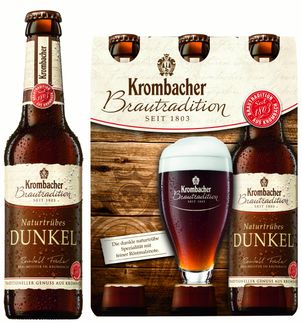 Neues von den Braumeistern aus Krombach: Krombacher Brautradition Naturtrübes Dunkel.
