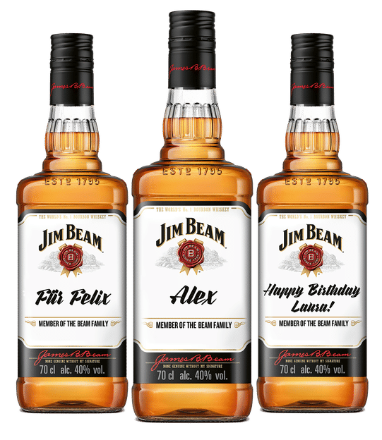 Nur für kurze Zeit – personalisierte Etiketten für Jim Beam - „Dein Bourbon. Dein Name“: Konsumenten haben erstmals die Chance, ihre Jim Beam Flasche in ein Unikat zu verwandeln