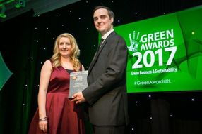 Dave Fitzgerald, Head of Sustainability accepts the Green Award for ‘Sustainable Supply Chain Achievement’ on behalf of Dairygold.