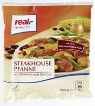 Aus Gründen des vorbeugenden Verbraucherschutzes ruft die Firma Ardo den Artikel real,- Quality Steakhousepfanne, tiefgekühlt, 500 g zurück.