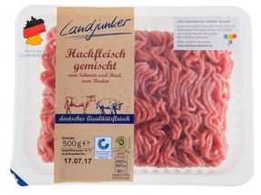 Warenrückruf des Produktes "Landjunker Hackfleisch gemischt, 500 g"