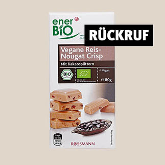 ROSSMANN ruft enerBiO Vegane Reis-Nougat Crisp zurück