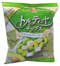 Avocado & Cream Cheese Flavour Tortilla Chips, Japan