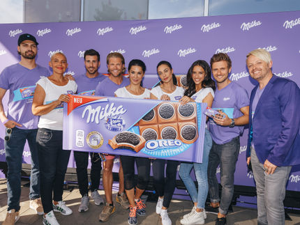 Unschlagbare Promi-Teams mit Neuprodukt Milka Oreo Sandwich