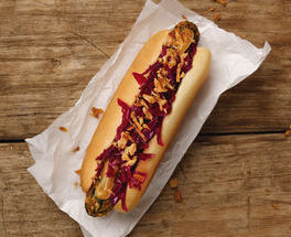IKEA Veggie Dog: Kraut und süß-pikante Senfsauce - die perfekte Kombination