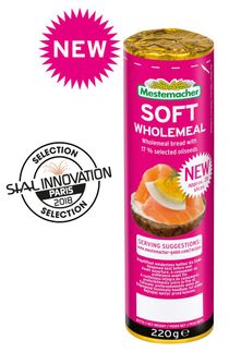 Mestemacher SOFT VOLLKORN, Vollkornbrot mit 17% ausgewählten Ölsaaten, ist als Innovation der "SIAL-Innovationsleitmesse für Lebensmittel" in Paris ausgewählt worden.