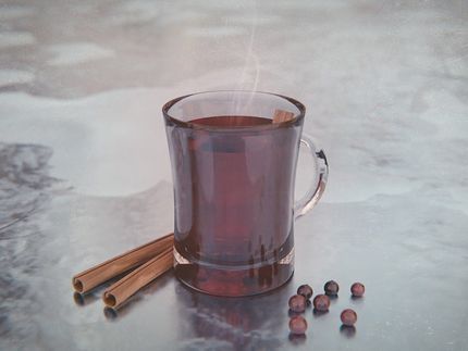 Glühwein als heißes Zuckergetränk