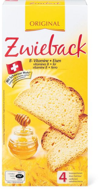 Die Migros ruft Zwieback Original B-Vitamine + Eisen zurück