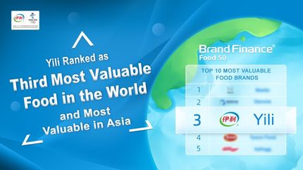 Yili wird drittwertvollste Lebensmittelmarke der Welt