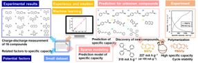 Best performance of organic material for lithium battery anode using materials informatics