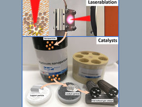 Material catalizador del laboratorio de láser
