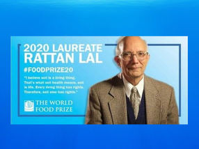 The “2020 World Food Prize“ awarded to TUD honorary doctor Prof. Rattan Lal