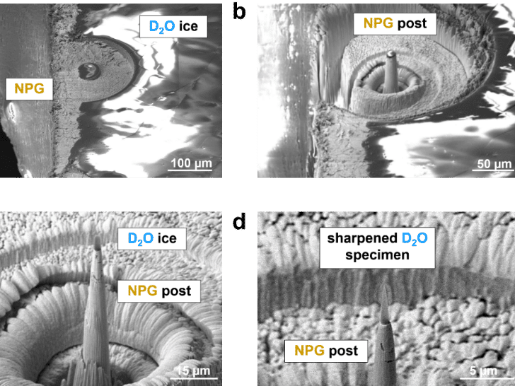 Ice on gold - Breakthrough in material science: analysing frozen water atom by atom