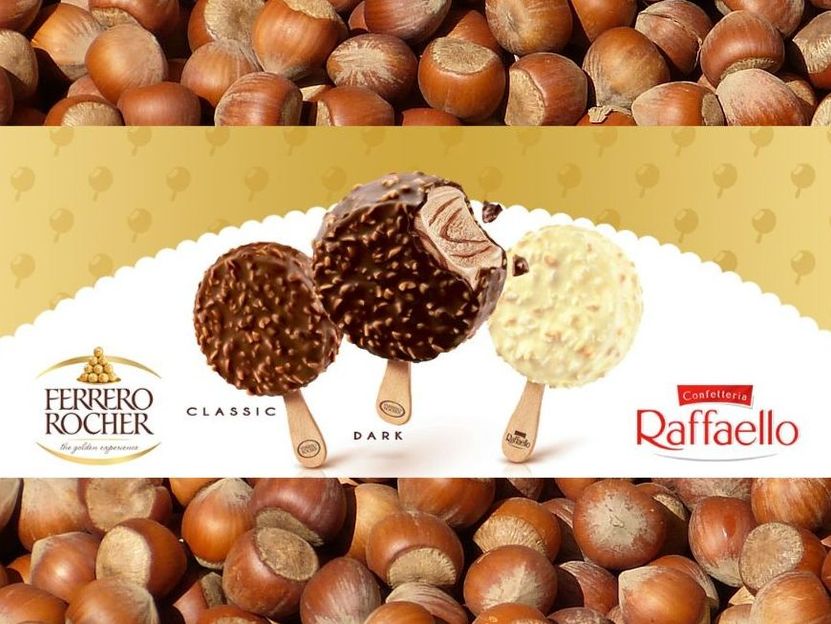 Jetzt neu: Raffaello Eis und Ferrero Rocher Eis - Die drei neuen Eisvarianten: Cremig, angenehm kühl und einzigartig im Geschmack