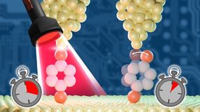 Molecular Electronics: Trapped molecule in contact