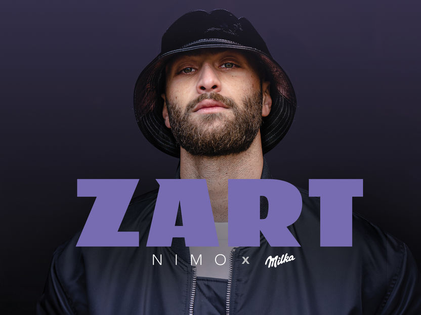 Harte Beats mit zarter Botschaft: Milka kooperiert mit Rapper Nimo - Exklusiver Song "Zart" ruft zu empathischerem Miteinander auf - passend zur aktuellen Milka Kampagne