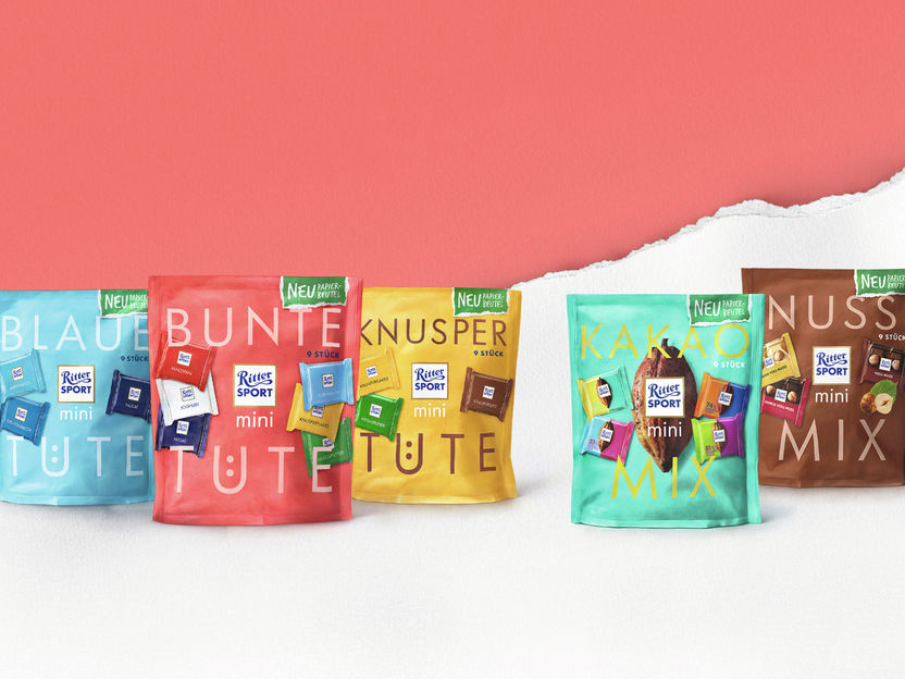 Ritter Sport mini jetzt im Papierbeutel - Das Richtige tun: Der Nachhaltigkeitsbericht 2020 nennt Beispiele