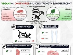 Vegane und omnivore Diäten fördern gleichwertigen Muskelaufbau, zeigt Studie