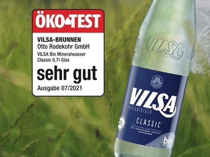 Sprudelnder Sieger: Bio Mineralwasser von VILSA wurde erneut mit "sehr gut" ausgezeichnet