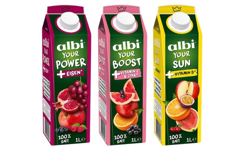 Saft und Kraft: albi bringt mit neuen „Plus-Sorten“ echte Kraftpakete in  die Regale