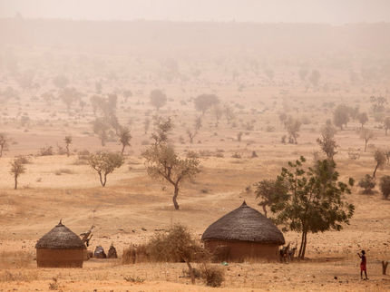 Ein typisches Dorf in der Sahelzone in Niger