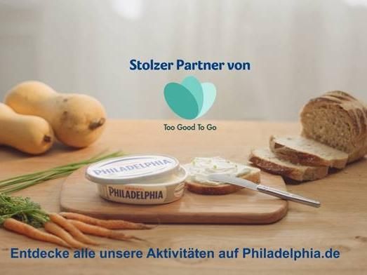 Neue Partnerschaft von Philadelphia und Too Good To Go - Die Frischkäsemarke schließt sich der Kampagne „Oft länger gut“ als Zeichen gegen Lebensvermittelverschwendung an