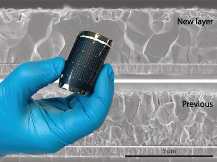 Flexible solar cells with record efficiency of 22.2%