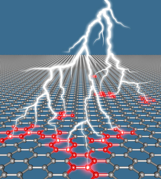 Graphen kann Laserblitze abgeben - Einzelne Kohlenstofflagen eignen sich als aktives Material für Terahertz-Laser, da sich darin eine Besetzungsinversion erzeugen lässt