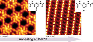 2D network structure controlled by heat