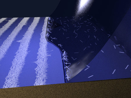 Nanoröhren in Streifen gelegt