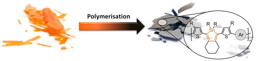 Neues organisches Halbleiter-Material - Organisches Zinn in Polymeren steigert ihre Lichtabsorption