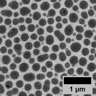 TEM-image of solution with droplets