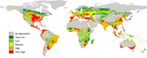 Globale Risikokarte durch den Eintrag von Insektiziden in Fließgewässern