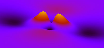 Zeichnung eines 4d Elektronen-Orbitals in Atomen des Edelgases Xenon