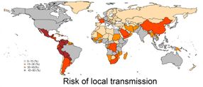 Predicting the spread of the Zika virus