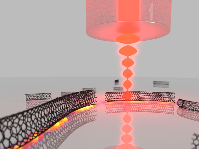 Ein neuer Auftrieb für die molekulare Mikroskopie - Resonator-verstärkte Raman-Streuung gibt Aufschluss über Struktur und Eigenschaften von Kohlenstoff-Nanoröhrchen