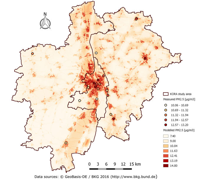 Helmholtz Zentrum München nach Daten der GeoBasis-DE / BKG 2016