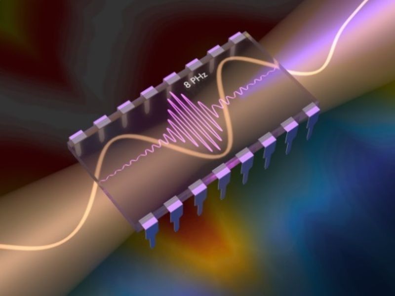 Electric current at record speed - Scientists have generated the fastest electric current that has ever been measured inside a solid material