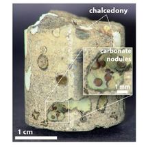 Carbon dioxide tucked into basalt converts to rock