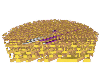 3-D-Röntgenbild macht feinste Details eines Computerchips sichtbar