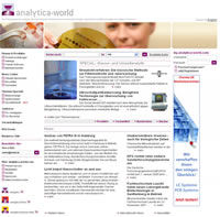 Die ganze Welt der Analytik auf einen Blick - Messe München und Chemie.DE starten neues Themenportal analytica-world.com