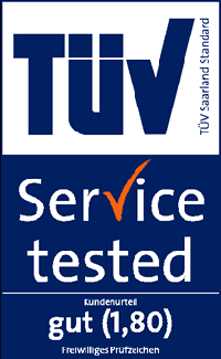 Ausgezeichneter Service für Chemie, Labor und Biotech - Chemie.DE Information Service GmbH erhält TÜV-Zertifizierung „Service tested, Note 1,8“