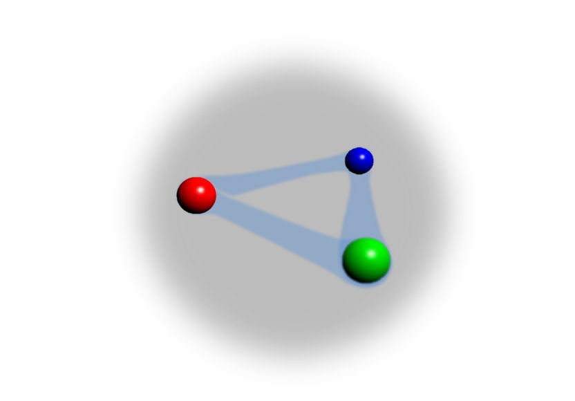 Umstrittener Quantendreier erstmals direkt beobachtet - Im Efimov-Zustand gehen drei Atome eine Bindung ein, obwohl die Kräfte zwischen jeweils zwei der Teilchen dafür eigentlich zu schwach sind