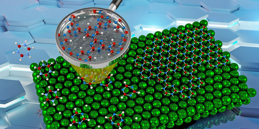 Wachstum von Nanolöchern dank Heliumstreuung erstmals sichtbar - Erstmals Wachstum von hexagonalem Bornitride beobachtet und dokumentiert