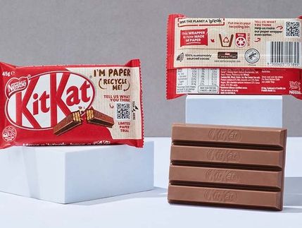 Weltneuheit: KitKat wird in Papier eingepackt